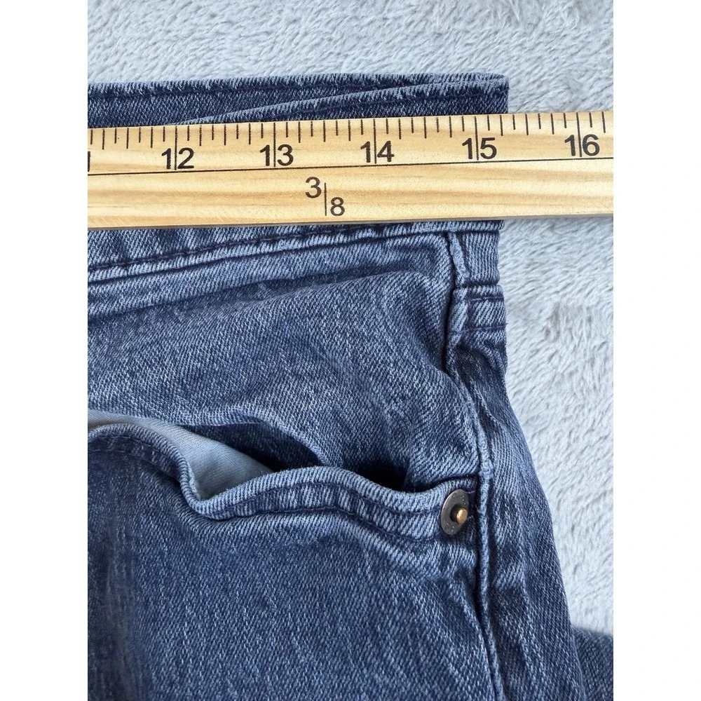 Levis Premium 513 Jeans Mens 31x30 Blue Slim Fit Straight Stretch Dark Wash BigE